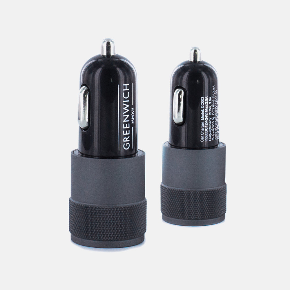 Aluminium USB-A QuickCharge 3.0 / 3.0A Car Charger