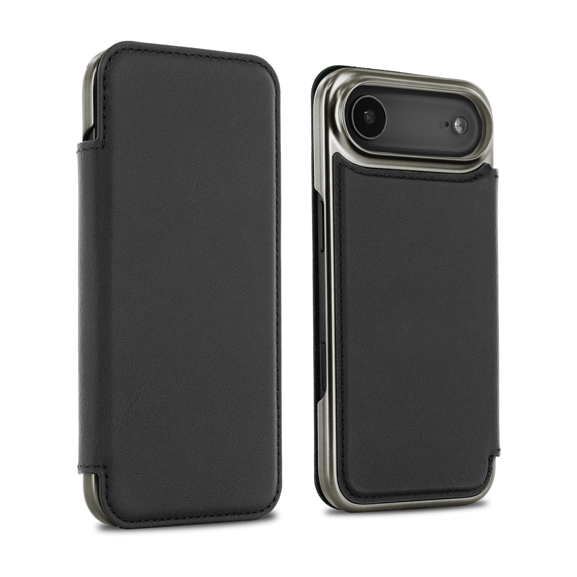 BLAKE Leather MagSafe Case for iPhone 17 Air - Beluga (Black) / Gunmetal