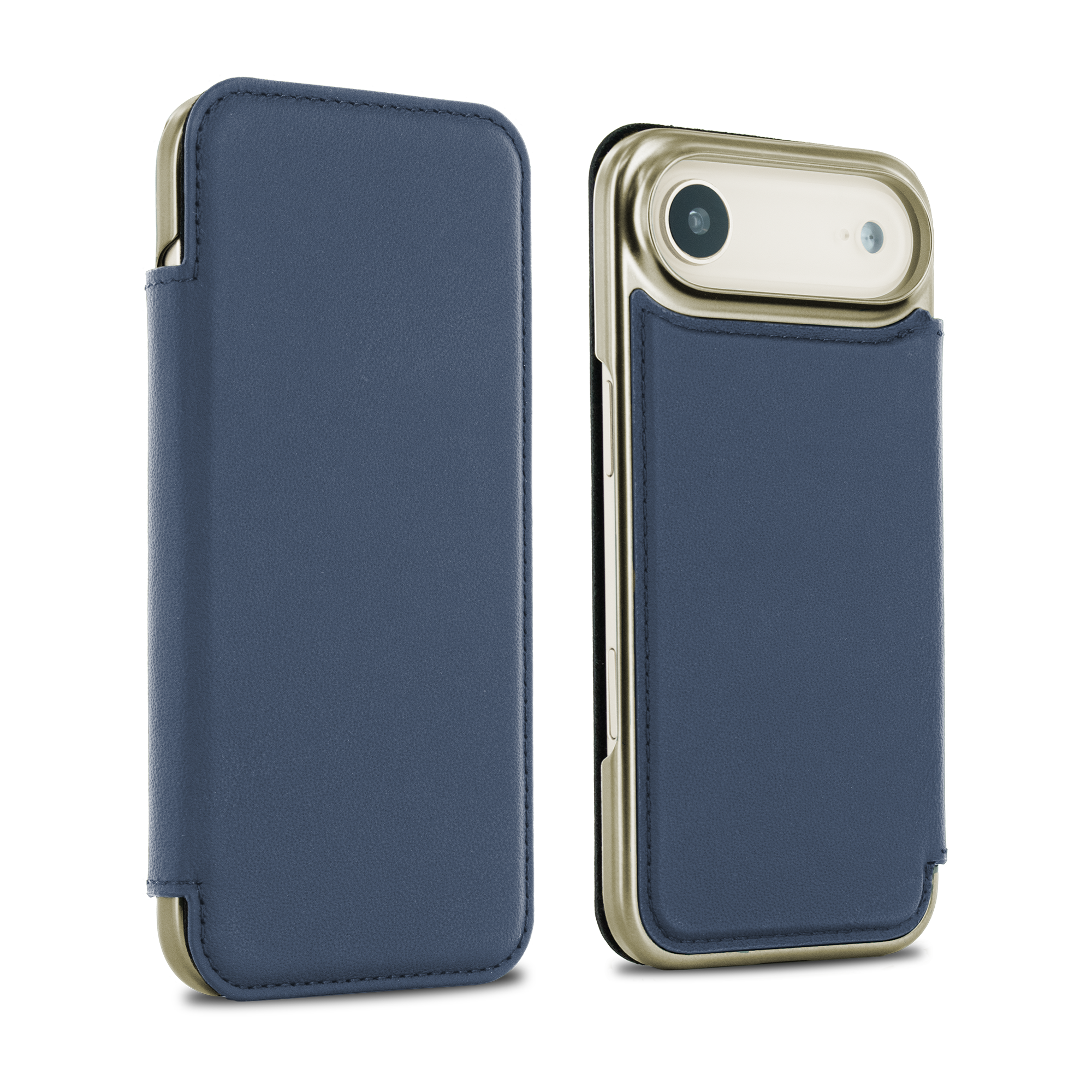 BLAKE Leather MagSafe Case for iPhone 17 Air - Portofino (Navy) / Gold