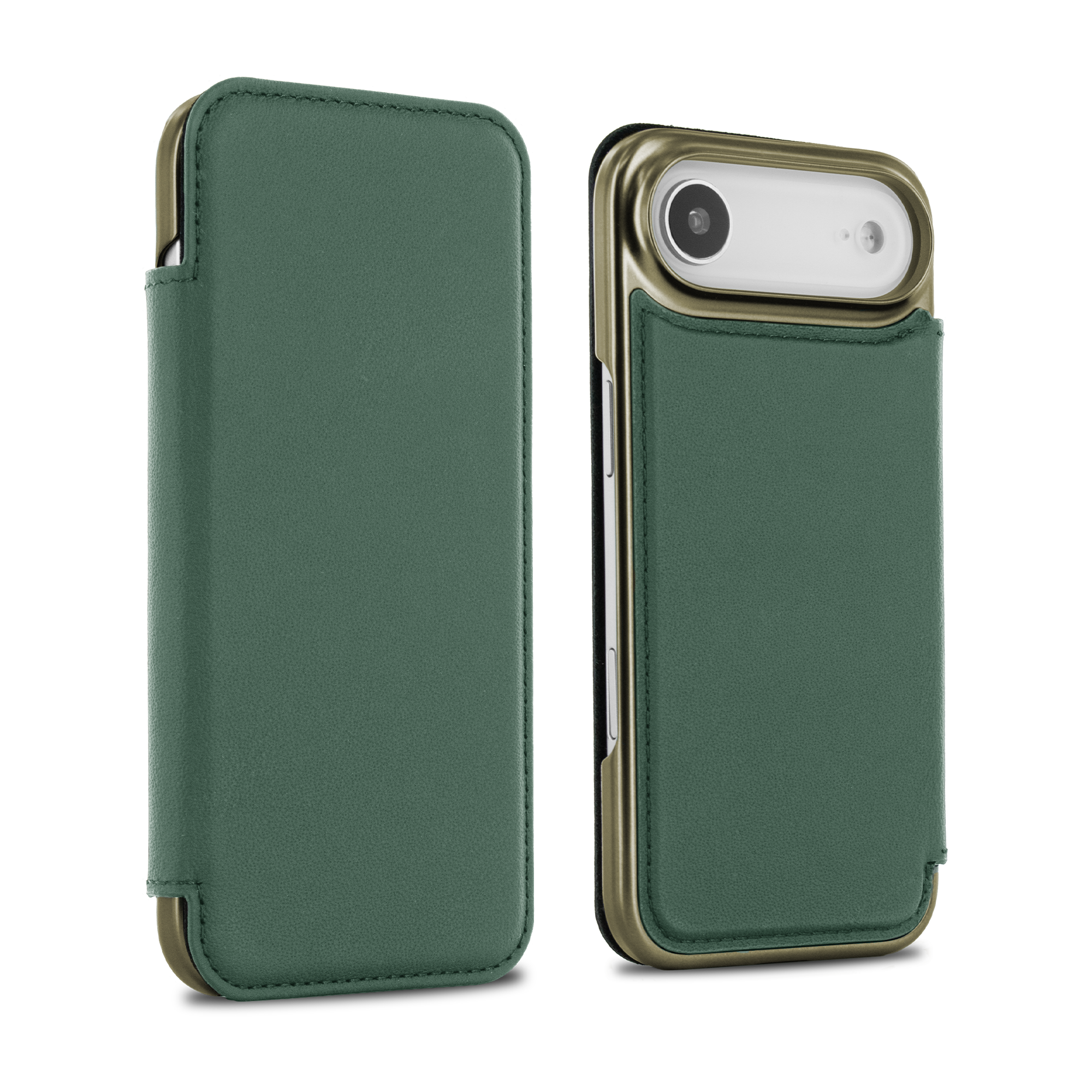 BLAKE Leather MagSafe Case for iPhone 17 Air - Racing Green / Gold