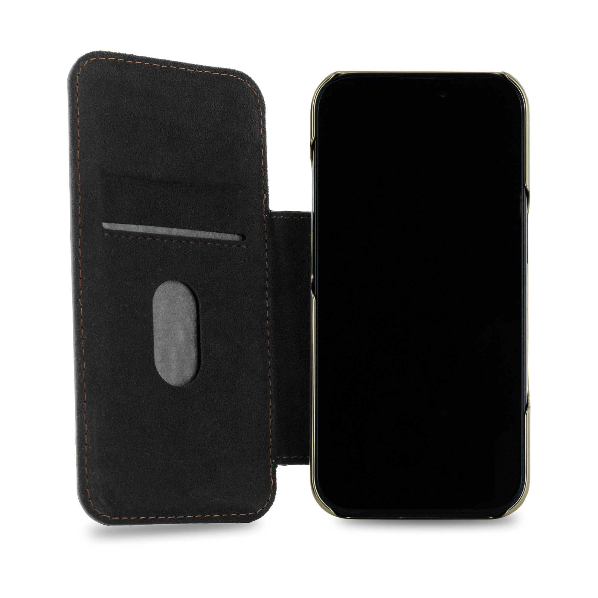 BLAKE Leather MagSafe Case for iPhone 17 Pro - Saddle (Tan) / Gold