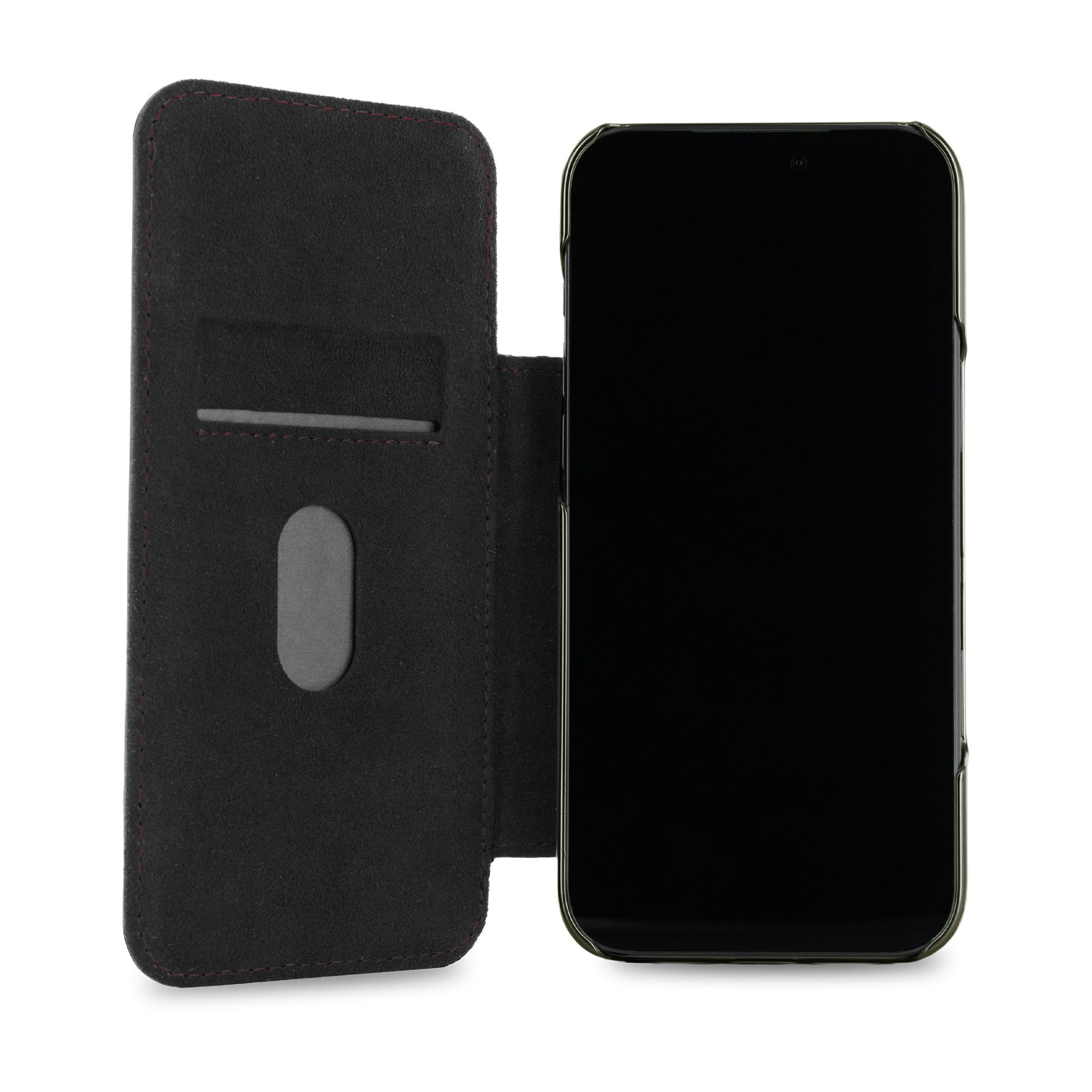 BLAKE Leather MagSafe Case for iPhone 17 Pro Max - Fireglow (Red) / Gunmetal