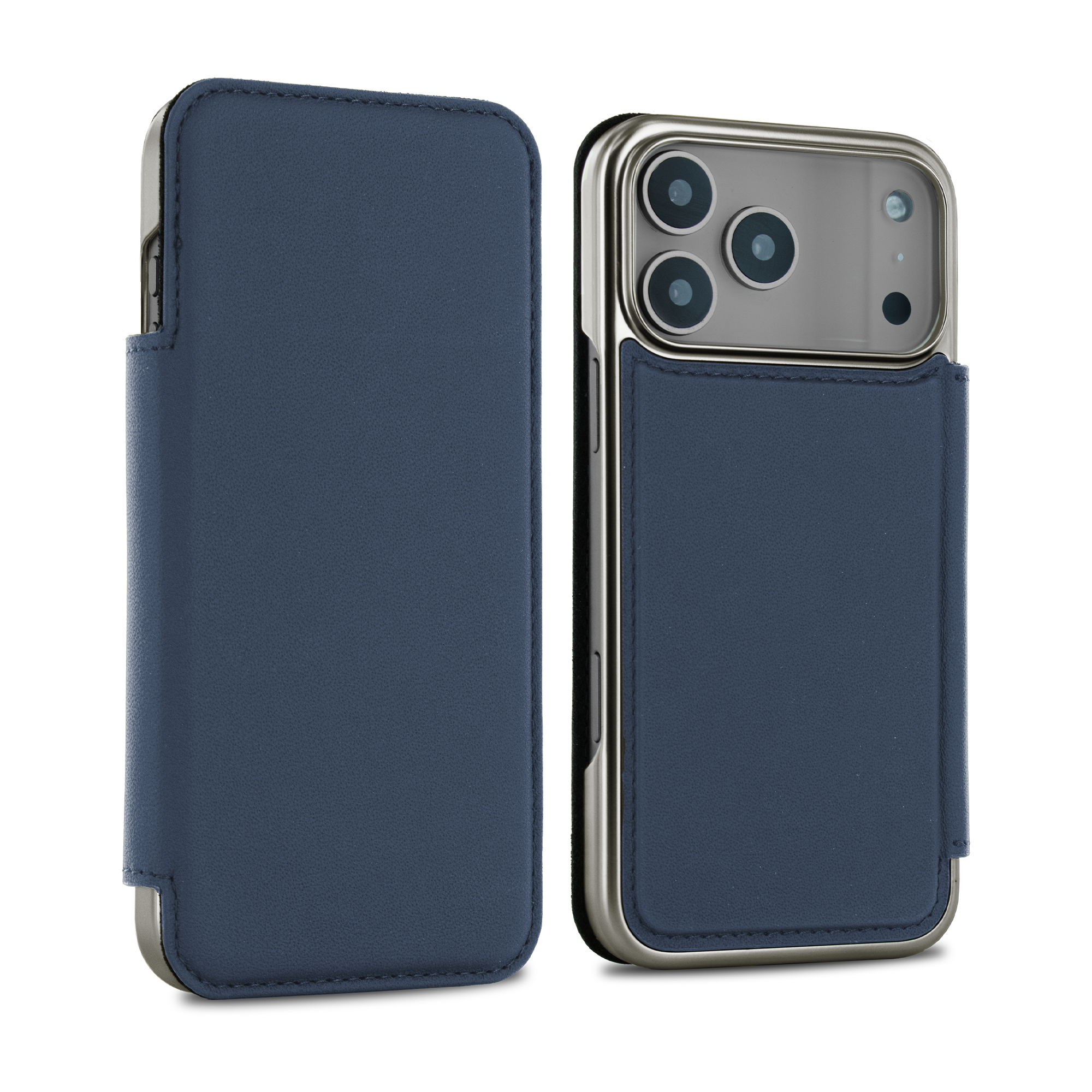 BLAKE Leather MagSafe Case for iPhone 17 Pro Max - Portofino (Navy) / Gunmetal