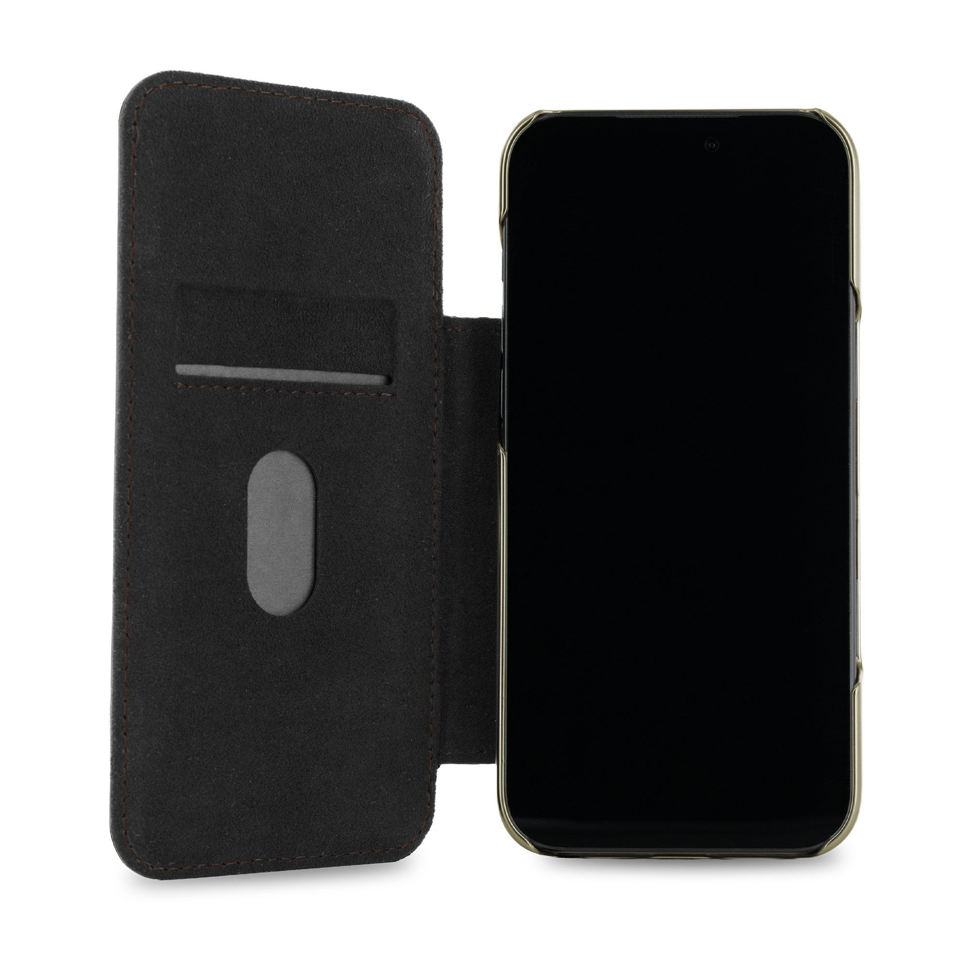BLAKE Leather MagSafe Case for iPhone 17 Pro Max - Saddle (Tan) / Gold