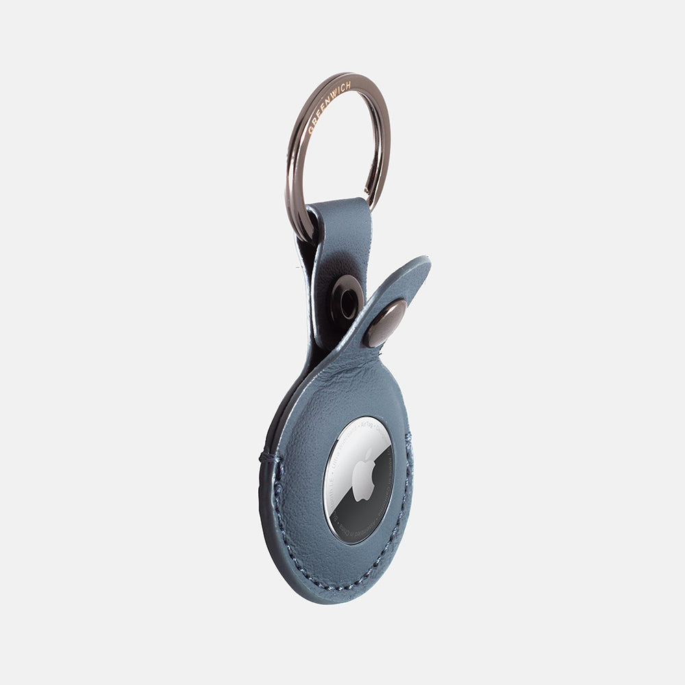 BEACON Leather Holder with Keyring for AirTag - Seal (Grey)