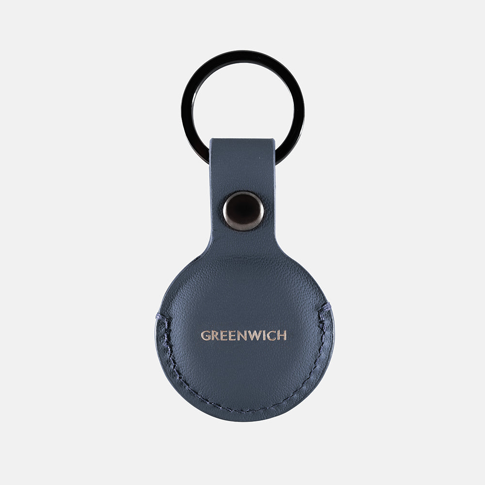 BEACON Leather Holder with Keyring for AirTag - Seal (Grey)