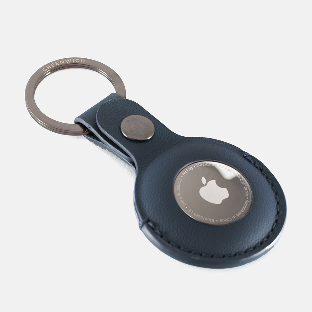 BEACON Leather Holder with Keyring for AirTag - Seal (Grey)