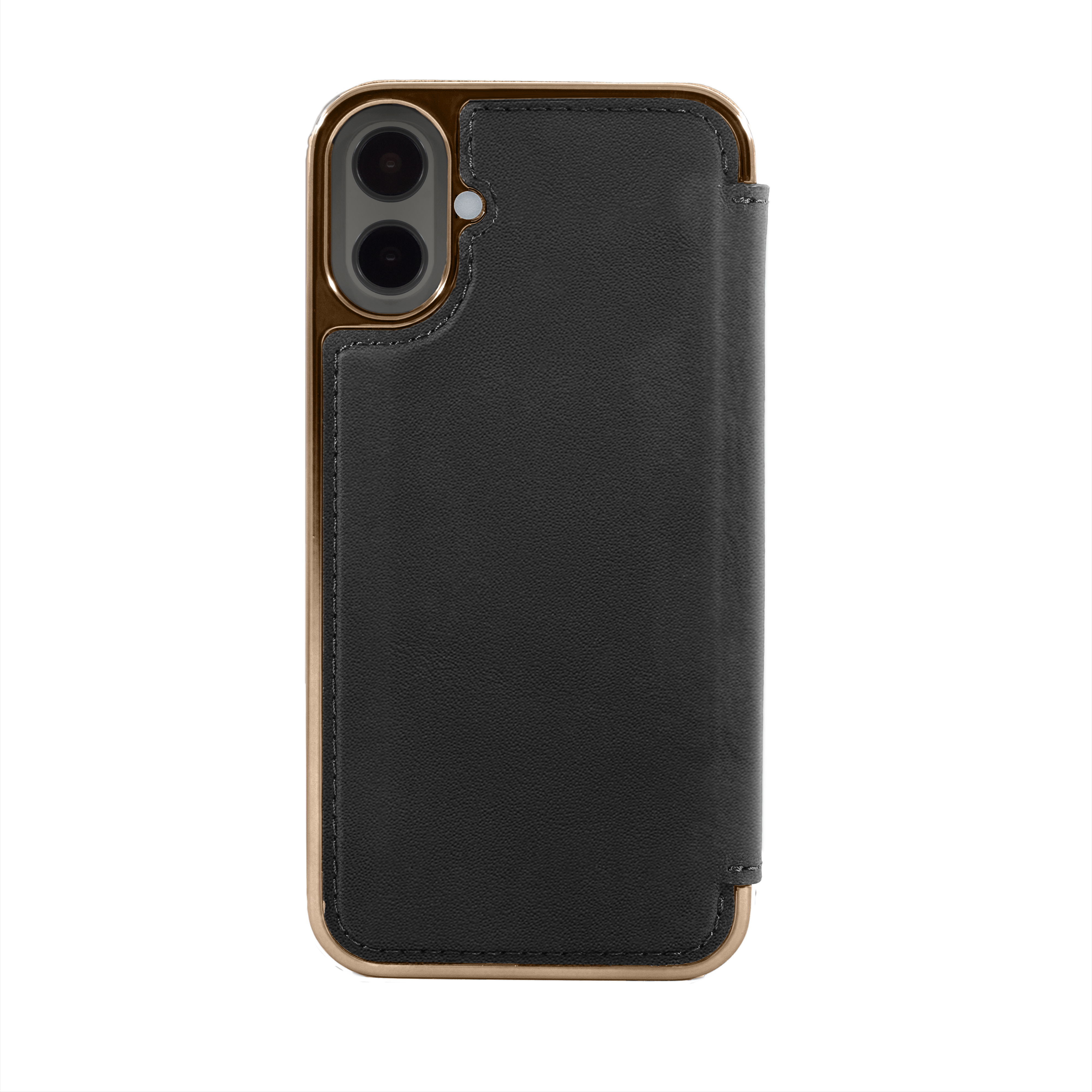 BLAKE Leather MagSafe Case for iPhone 16 - Beluga (Black) / Gold