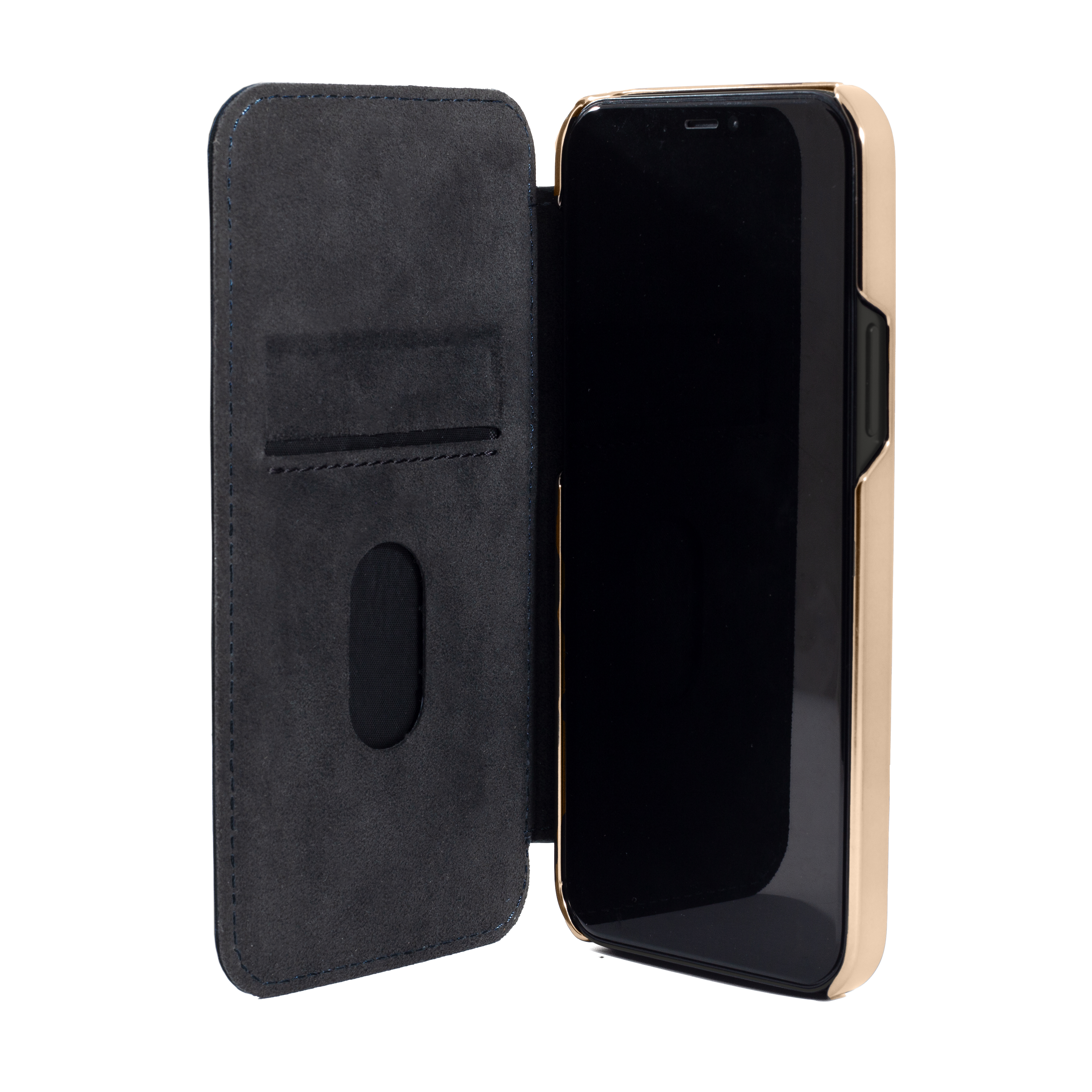 BLAKE Leather MagSafe Case for iPhone 16 - Beluga (Black) / Gold
