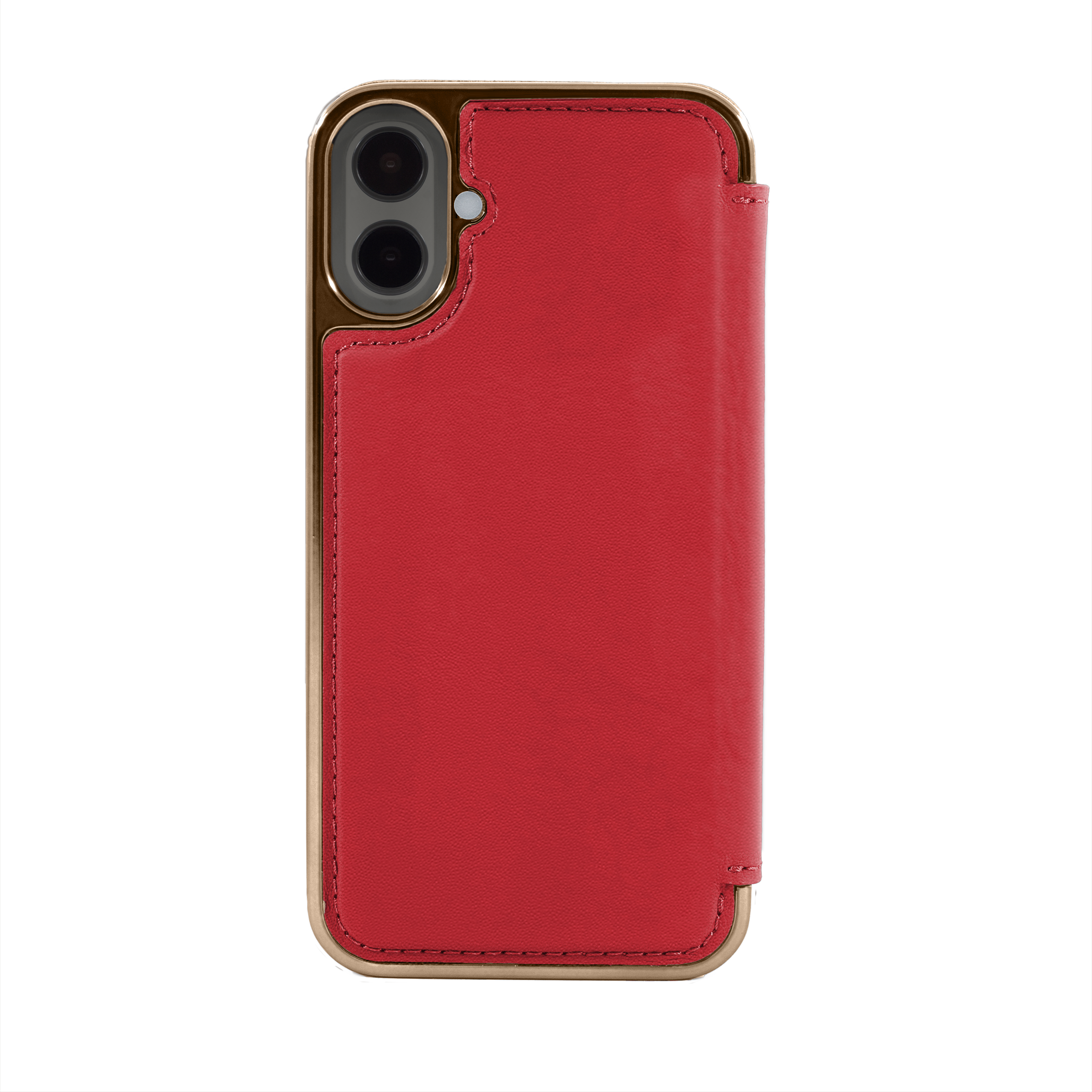 BLAKE Leather MagSafe Case for iPhone 16 - Flash (Red) / Gold
