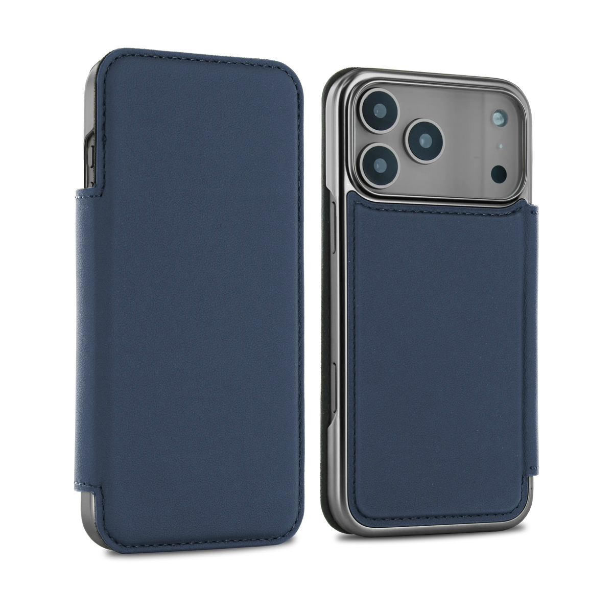 BLAKE Leather MagSafe Case for iPhone 18 Pro Max - Portofino (Navy) / Gunmetal