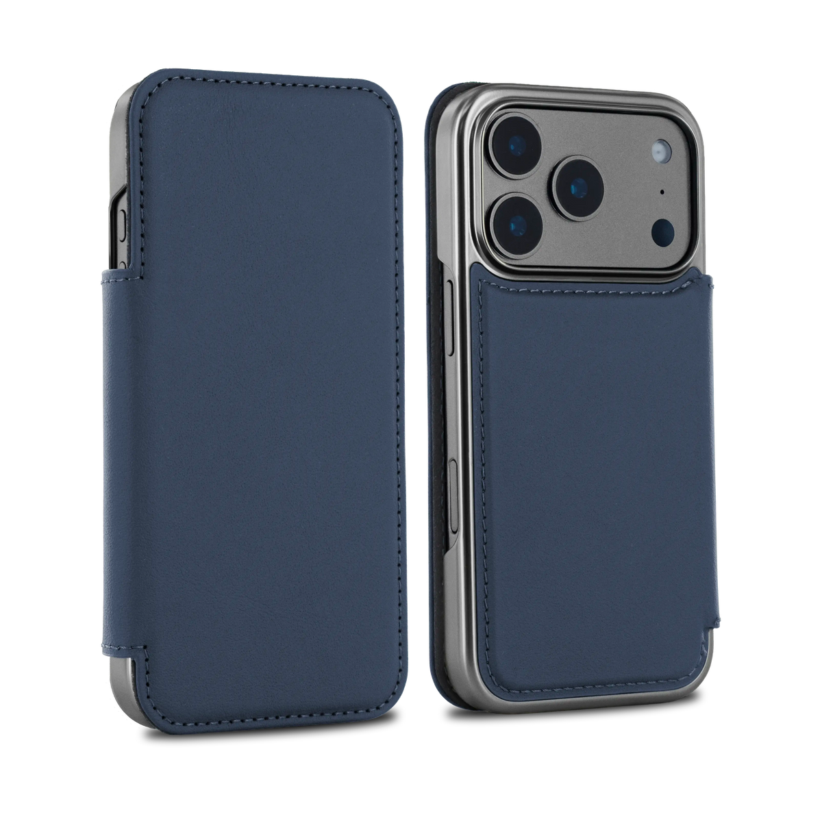 BLAKE Leather MagSafe Case for iPhone 18 Pro - Portofino (Navy) / Gunmetal