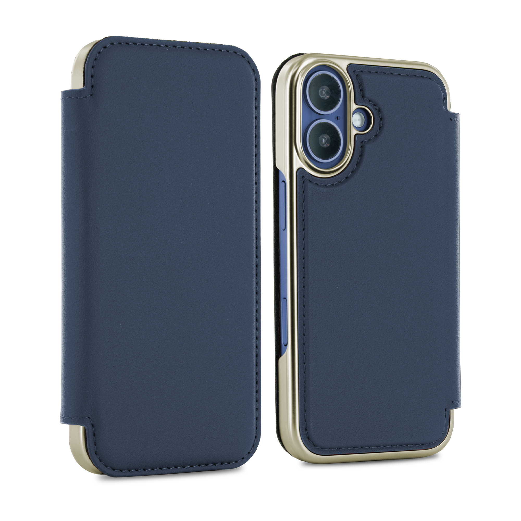 BLAKE Leather MagSafe Case for iPhone 17 - Portofino (Navy) / Gold