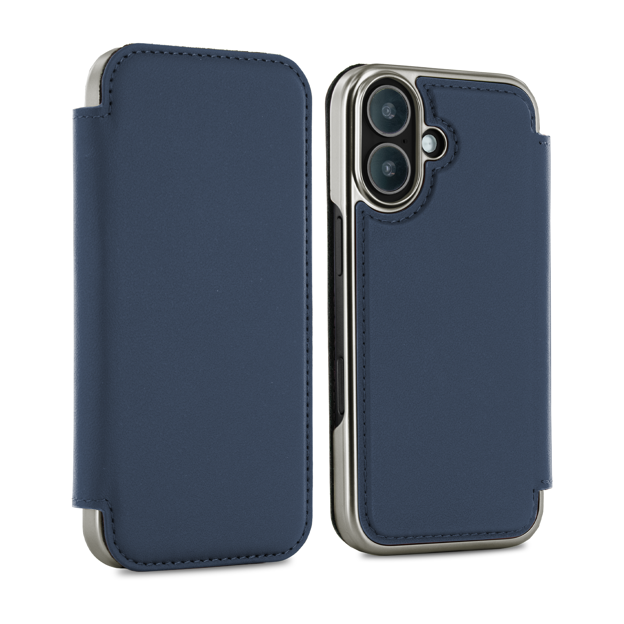 BLAKE Leather MagSafe Case for iPhone 17 - Portofino (Navy) / Gunmetal