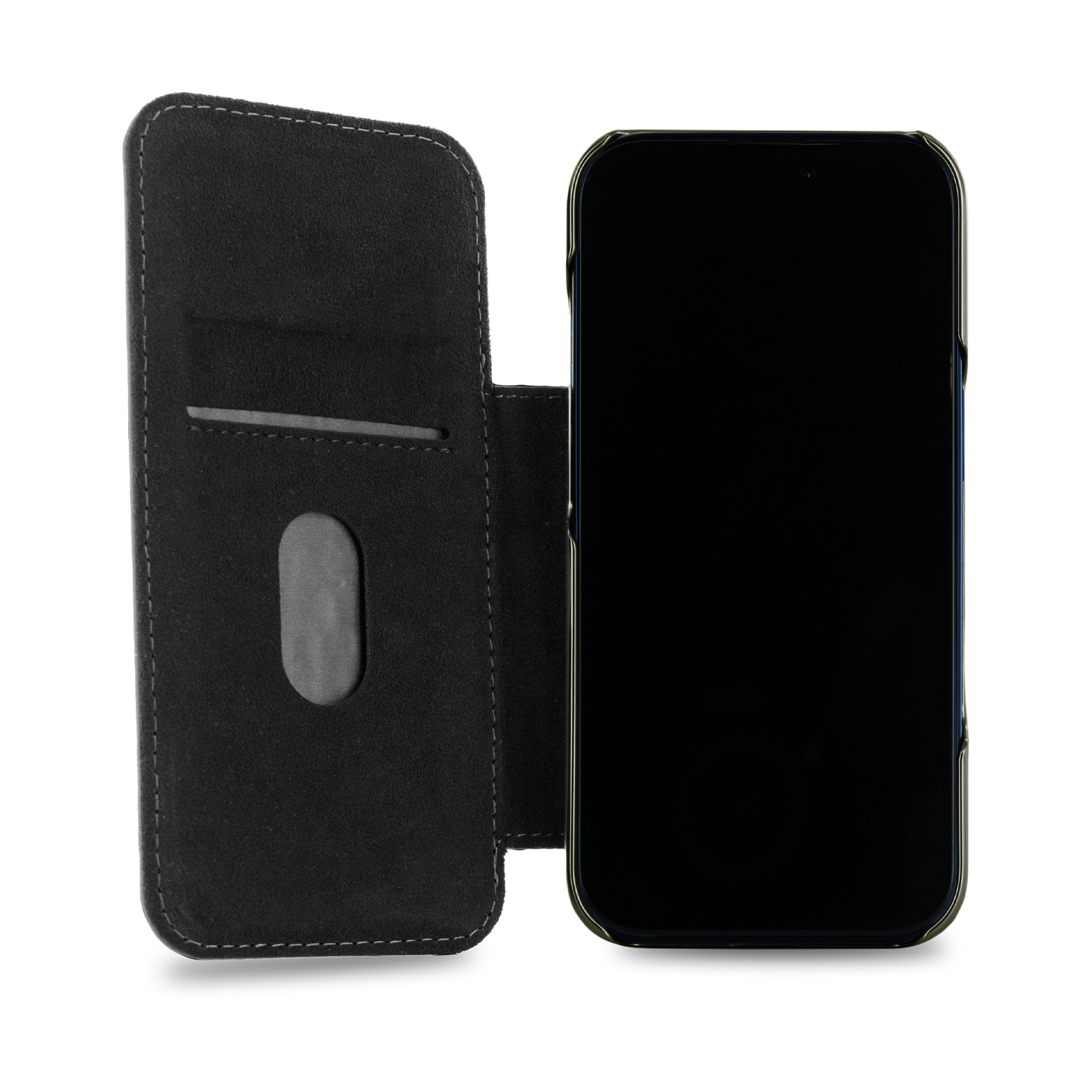 BLAKE Leather MagSafe Case for iPhone 17 Pro - Beluga (Black) / Gunmetal