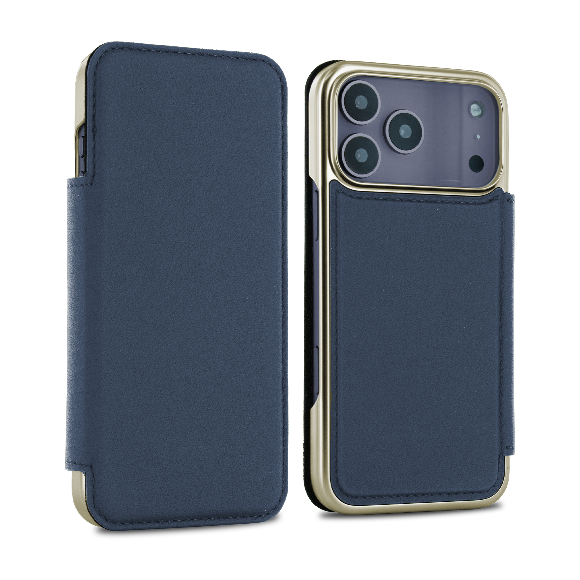 BLAKE Leather MagSafe Case for iPhone 17 Pro Max - Portofino (Navy) / Gold