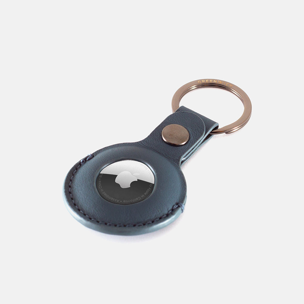 BEACON Leather Holder with Keyring for AirTag - Seal (Grey)
