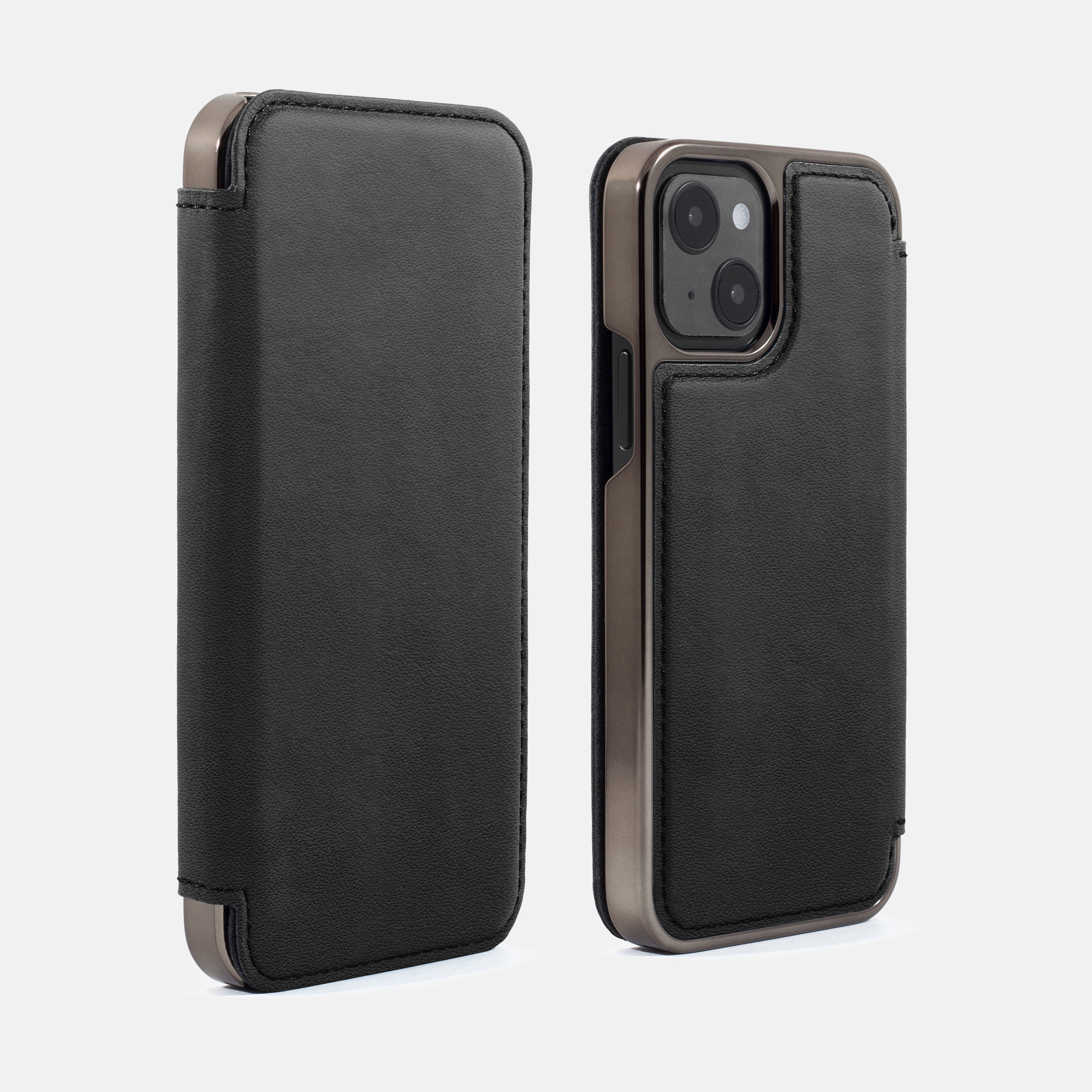 BLAKE Leather Magsafe Case for iPhone 13 - Beluga (Black)